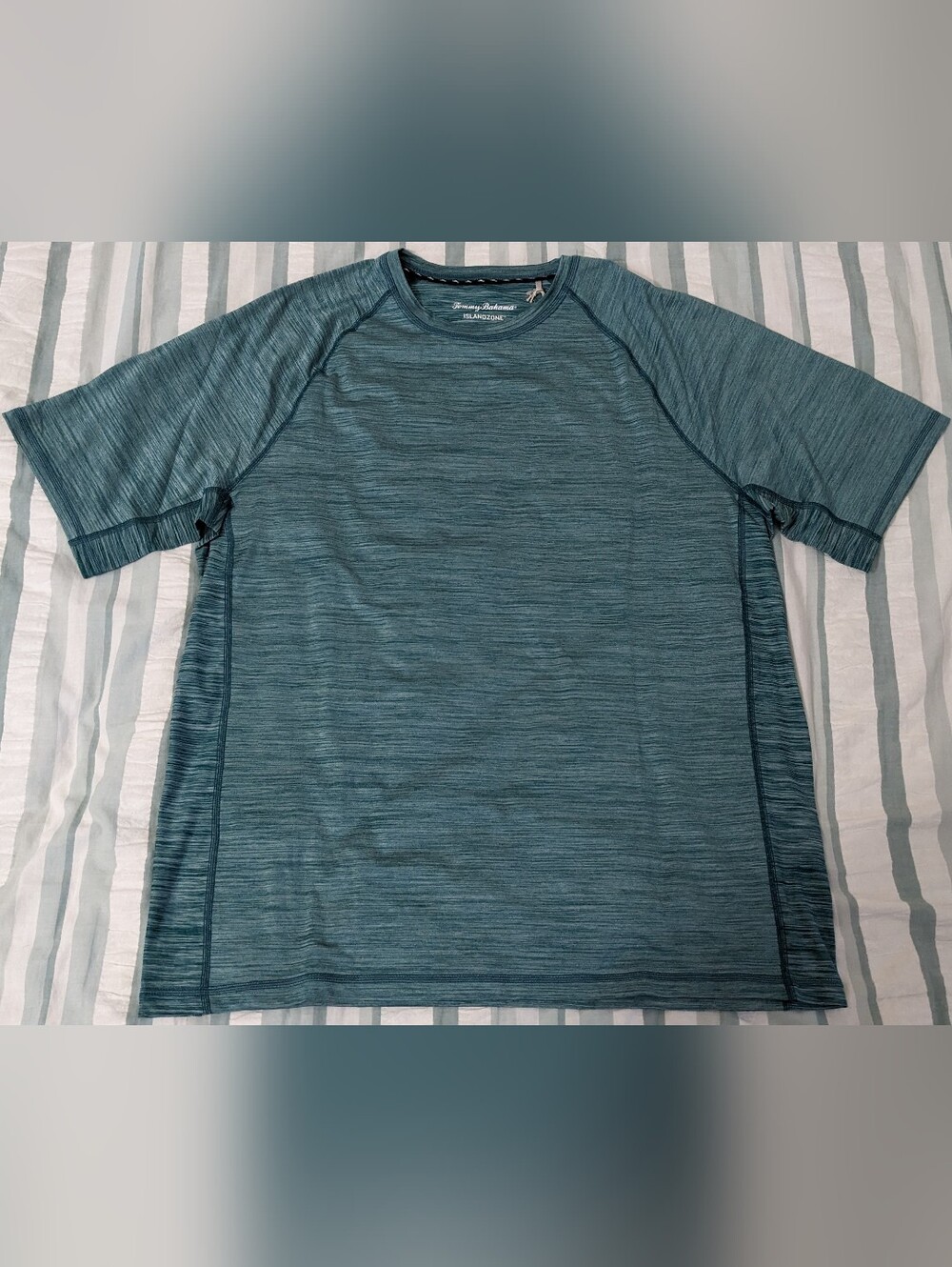 Tommy Bahama Palm Coast Del Ray Crew Neck T Shirt Azul Mar Size Medium